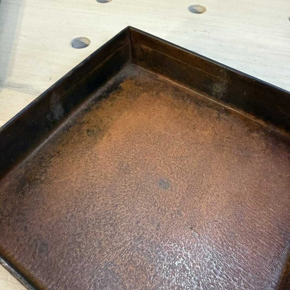 RARE Jan Barboglio Cast Iron Crested Crown 6.5” Square Box Retired Brutalist - Picture 14 of 16